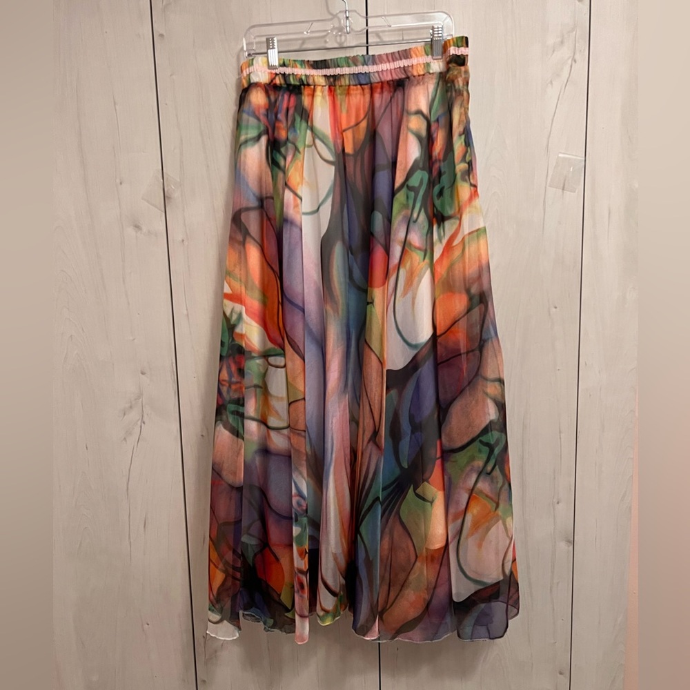 Groovy multi color maxi skirt